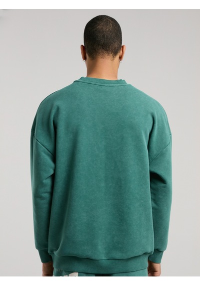 Everlast Authentic Boxing Oversize Koyu Yeşil Erkek Sweatshirt Koyu Yeşil
