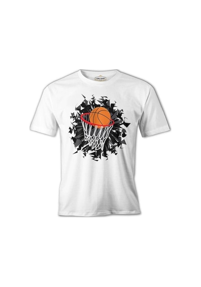 Basketbol - Pota Beyaz Erkek Tshirt