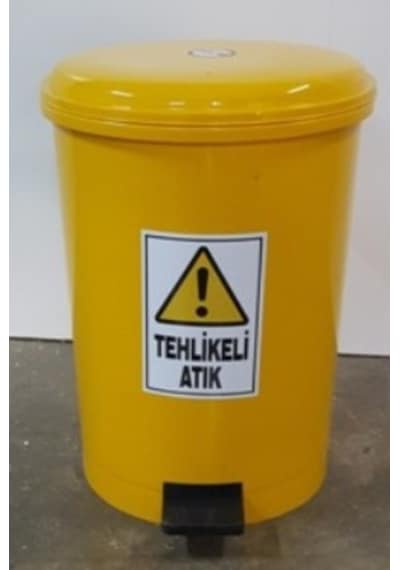 Tehlikeli Atık Kovası 40 Lt Pedallı