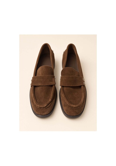 37brandshoes Gümüş Zımba Detaylı Koyu Kahverengi Süet Penny Loafer Kahverengi Kahverengi 37brandshoes Gümüş Zımba Detaylı Koyu Kahverengi Süet Penny Loafer Kahverengi Kahverengi