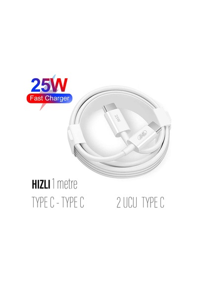 Hızlı Type-c Şarj Kablosu 25w Hızlı Type C Samsung Xiaomi Huawei Uyumlu