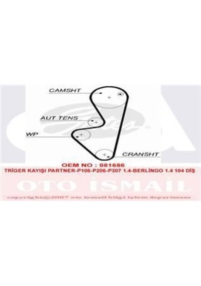 GATES 5575XS TRIGER EKSANTRIK KAYISI 106 206 207 306 307 PARTNER