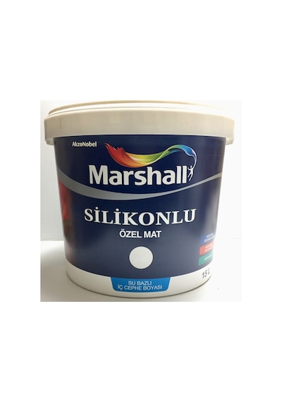 Marshall Silikonlu Özel Mat 15 Lt - Geniş Renk Seçeneği Marshall Silikonlu Özel Mat 15 Lt - Geniş Renk Seçeneği