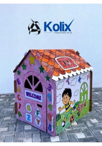 Kolix Büyük Boy Xxl Karton Boyama Evi Eğitici Ve Öğretici Oyun Evi Oyun Çadırı