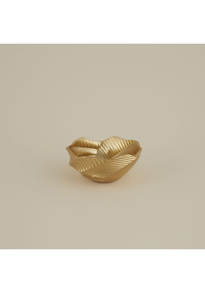 Karaca Home New Year Yılbaşı Lana Dekoratif Orta Kase Gold 14,3 X14,8 X 6,5 Cm