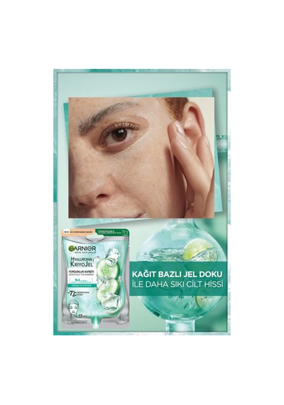 2 Adet Garnier Hyaluronik Kriyojel Yorgunluk Karşıtı Soğutucu Yüz Maskesi
