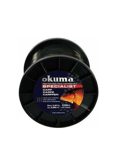 Okuma Carp 0.34 Mm 1200m Kamuflaj Sazan Misinası 7.73kg Çeker