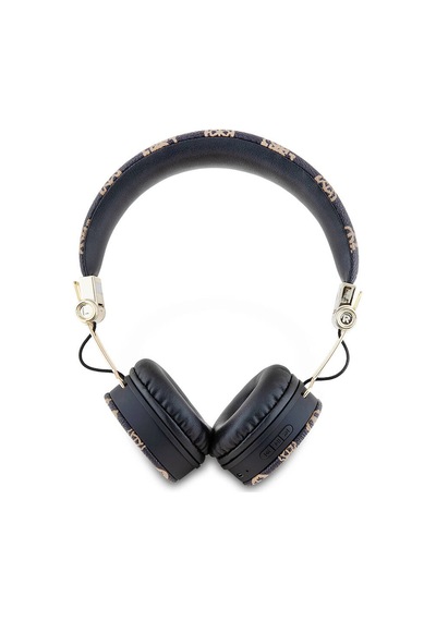 Guess Lisanslı PU Desenli Metal El Yazısı Logolu Kulak Üstü Bluetooth Kulaklık