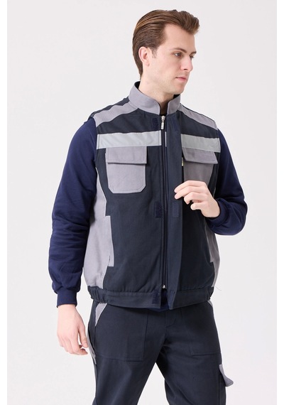 Urtica Kışlık İş Ve Outdoor Yelek Lacivert-Gri
