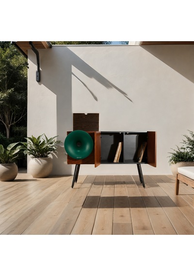 Fennessy Kresling İ7pro Yeşil Bluetooth Hoparlörlü 100w Hi-fi Pikap, Plakçalar