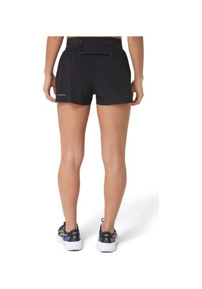 Asics Metarun Splıt Short Kadın Siyah Beyaz Şort 2012c858-001 Siyah Beyaz