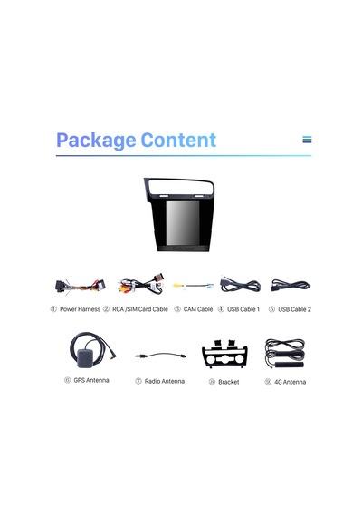 Golf 7 Tesla 2014-2018 Multimedya Navigasyon Usb Kamera Carplayer