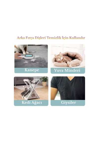 Çift Taraflı Kedi Köpek Tarağı Masaj Etkili Buharlı Kedi Fırçası Su Hazneli Tüy Toplayacı Tarak - 789660620