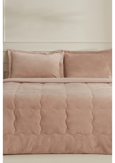 Karaca Home Flufy Tek Kişilik Soft Dream Comfort Set/uyku Seti Pudra Pudra