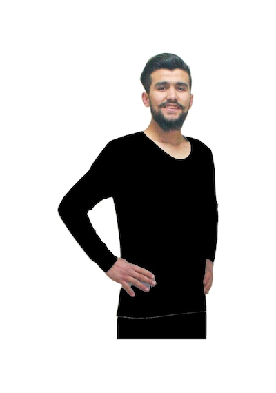 Bora Erkek Pamuk Uzun Kollu İçlik İnterlok Siyah Pamuk İçlik Ceylanoğlu