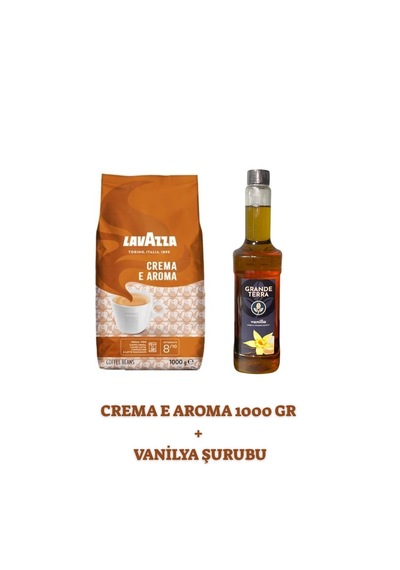 Lavazza Crema E Aroma 1000 Gr + Grande Terra Vanilya Şurubu 750 Ml Çekirdek