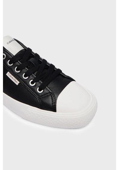 Calvin Klein Deri Logolu Sneaker Ayakkabı Hw0hw03077beh Bayan Ayakkabı Hw0hw03077 Beh Siyah