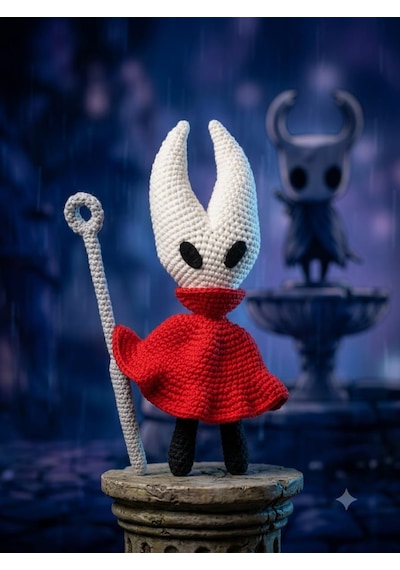 Hornet Amigurumi Örgü Oyuncak - Koleksiyonluk Gamer Figür 23 Cm