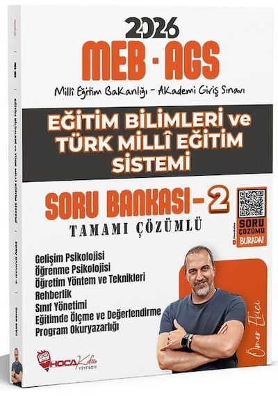 Yeni Ags - Hoca Kafası 2026 Meb-ags Eğitim Bilimleri Ve Türk Milli Eğitim Sistemi Soru Bankası-2 Çözümlü - Ömer Ekici Hoca Kafası Yayınları
