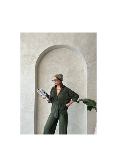 Verymoda Akordiyon Gömlek F1426 Haki