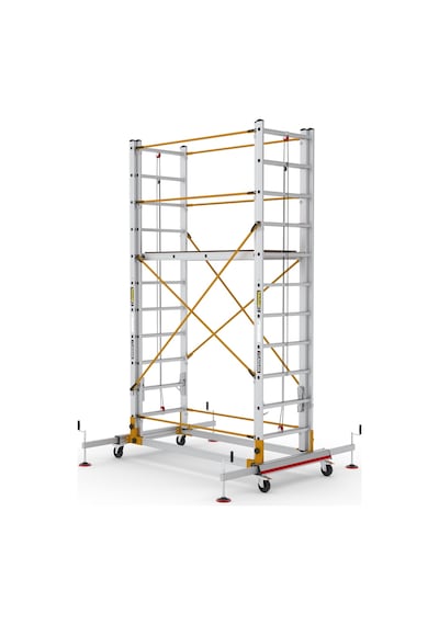 Çağsan 2x11 Basamaklı Telesafe Xl Fp - İki Parçalı Alüminyum İskele S006 Xl Fp