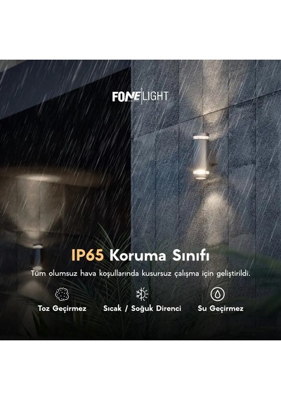 Fonelight Gala Duo Modern Cam Detaylı Çift Yönlü Alüminyum Aplik