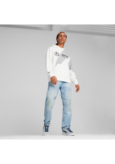 Puma Mercedes-amg Petronas Motorsport Statement Erkek Kapüşonlu Sweatshırt 623727 03 Beyaz