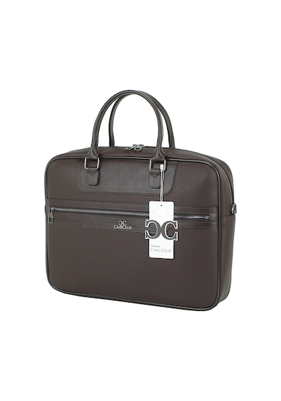 Case Club Unisex Evrak Çantası 15,6'' Laptop Bölmeli Omuz Askılı-Kahverengi