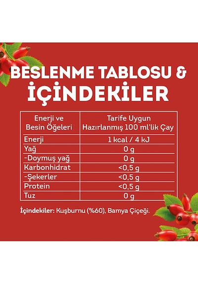 Kuşburnu Karışık Bitki Çayı Süzen Poşet 20li X 12 Adet