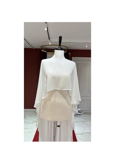 Ezni Atelier Şifon Gelin Pelerini 140 Cm Transparan Gelinlik Pelerini Uzun Gelin Pelerini Zarif Düğün Pelerini Beyaz Beyaz Ezni Atelier Şifon Gelin Pelerini 140 Cm Transparan Gelinlik Pelerini Uzun Gelin Pelerini Zarif Düğün Pelerini Beyaz Beyaz