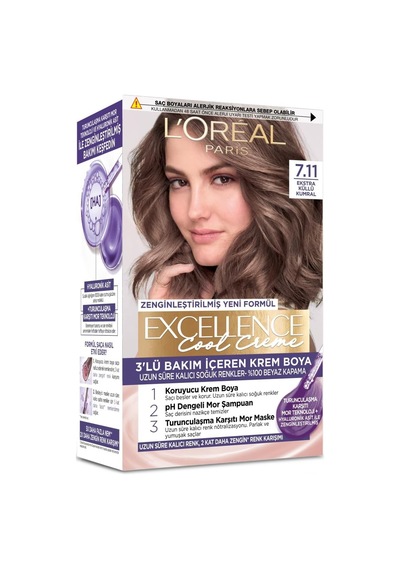 L'oreal Paris Excellence Cool Creme 7.11 Ekstra Küllü Kumral Saç Boyası
