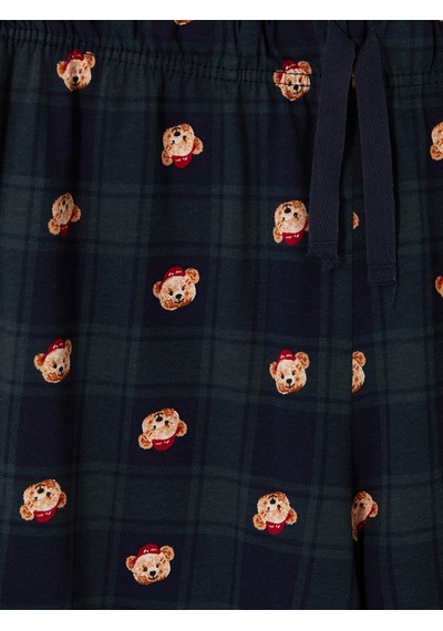 LC Waikiki Lc Waıkıkı Yeşil Ayı Teddy Baskılı Erkek Pijama Altı