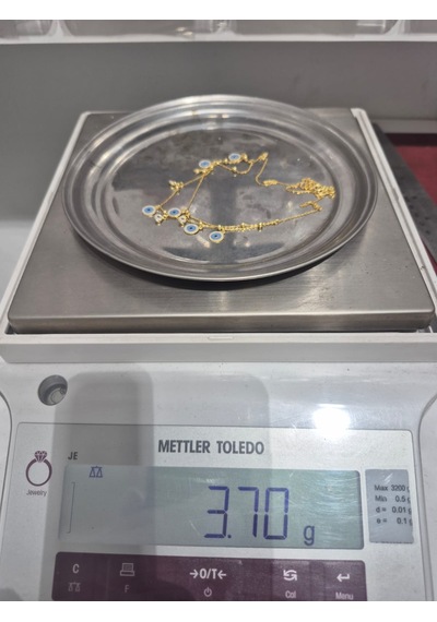 925 Ayar Papatya Silver Nazar Kolye.rose.gold.rodaj Gümüş