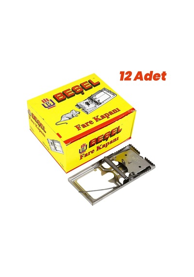Beşel Ba500 8x17 Cm Yaylı Fare Kapanı 12'li