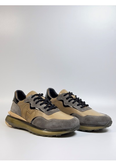 Daytex Premium Hakiki Deri Erkek Sneaker İthal Hava Tabanlı Vizon