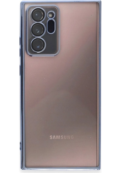 Cosmotex Newface Samsung Galaxy Note 20 Ultra Kılıf Razer Lensli Silikon - Açık Mavi
