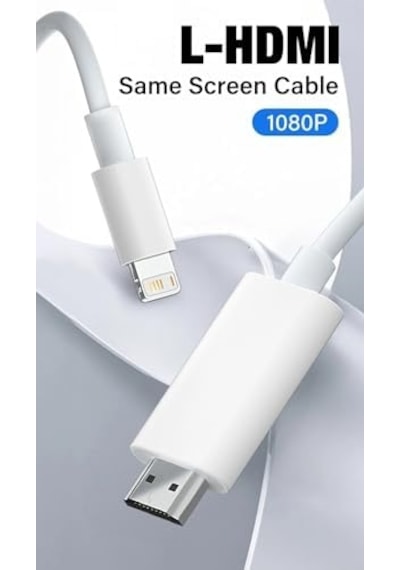 Lightning Uyumlu To Hdmi İos Uyumlu To Hdmi İphone Uyumlu Hd Hdmi Kablo 4k Ultra Hd Hdmı Kablo Tak Çalıştır 2 Metre Hb-17