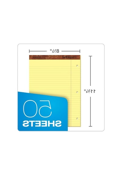 Legal Pad Not Defteri - 50 Yaprak, 3-delik Delikli, 21,6 X 29,8 Cm