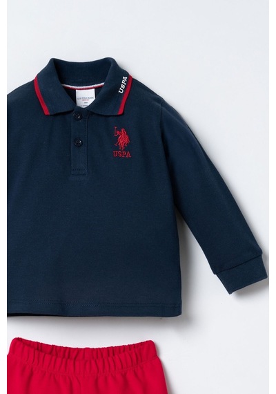 U.S. Polo Assn. Erkek Bebek Lacivert Uzun Kol Pijama Takım Usb3196-c-v2 Usb3196-c-v2