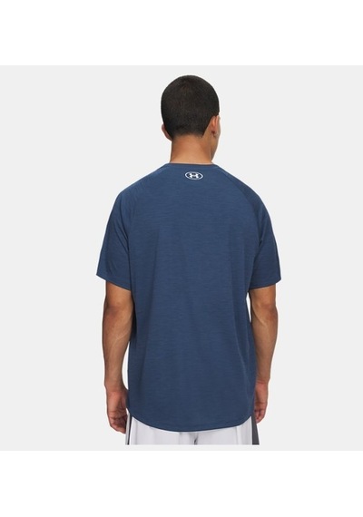 Under Armour Tech Textured Ss Erkek T-shirt 1382796-498 Mavi