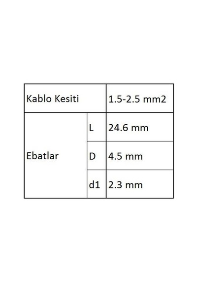 Gby252 Ek Muf Izoleli Kablo Ucu 100 Adet
