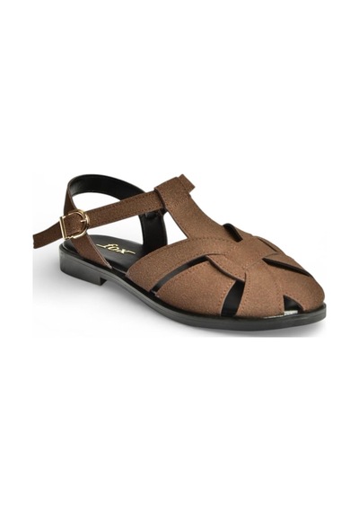 Fox Shoes Y250303002 Kahverengi Süet Kadın Sandalet Kahverengi Fox Shoes Y250303002 Kahverengi Süet Kadın Sandalet Kahverengi
