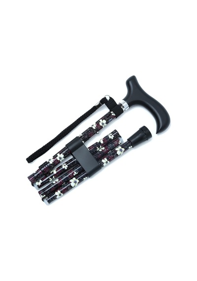Mf606 Katlanır Baston B044-8361-bordo Çiçekli - Standart