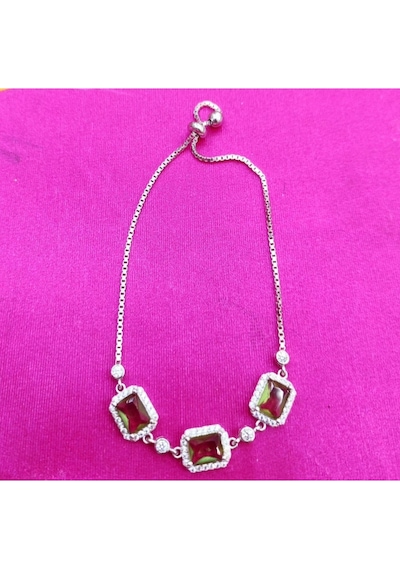 Oriental Kuyumculuk Jewellery Renk Değişiren Zultanit Taşlı Su Yolu Gümüş Bileklik Gümüş