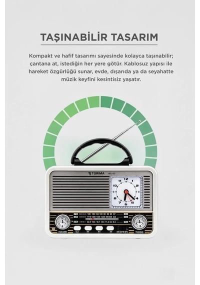 Özel Üretim Müzik Cihaz Usb Bluetooth Hoparlör Nostaljik Radyo Speaker Ns03 Altın