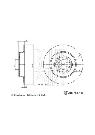Blue Print Adbp430190 Fren Diski Mg Zs Zs 10266049