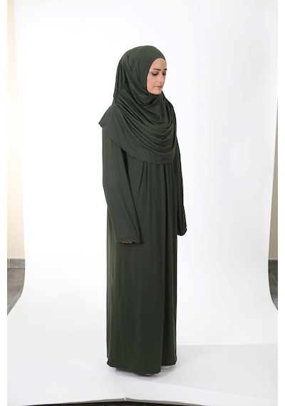 Zahranur Lady Namaz Elbisesi -haki Yeşili Haki