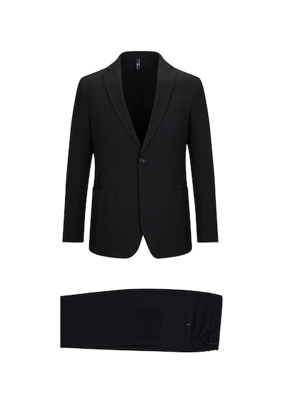Hatemoğlu Siyah Slim Fit Mono Yaka Takım Elbise 34562 Siyah
