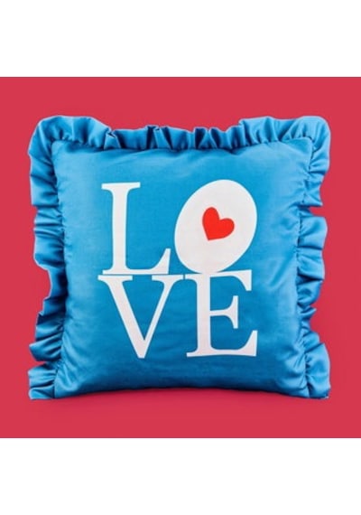 Soft Solari Kırlent Kılıfı - Mavi - 45x45 Cm Çok Renkli
