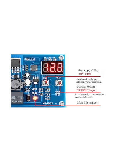 Gözeler Xh-m603 12-24v Batarya Akü Lityum Pil Şarj Kontrol Kartı